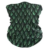 GOODOLD Green Dragon Scales Face Mask Bandana Droplet Dust Wind UV Sun, Neck Gaiter Tube Mask Headwe