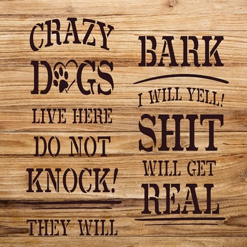 Dog paw Stencil Pattern for Wood and Outdoor Decor, Fun Porch Sign Design, Perfect for DIY Home Projects and pet Lovers - Size A4 (10.0
