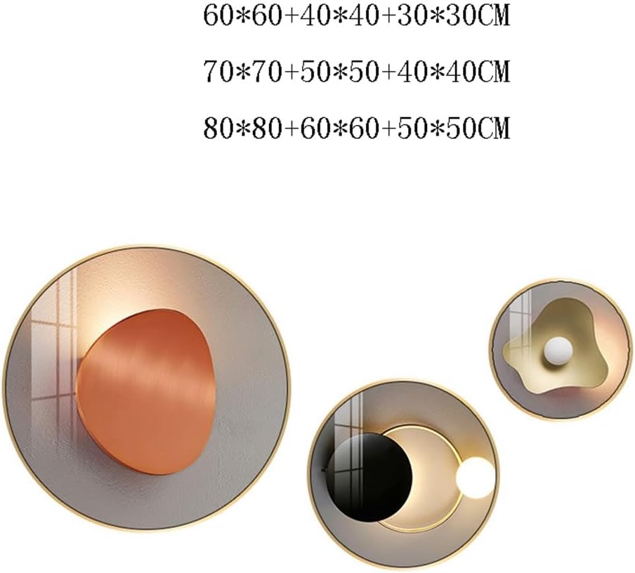 YNBJIL Restaurant decoration painting combination circular hanging painting wall painting mural(Small)