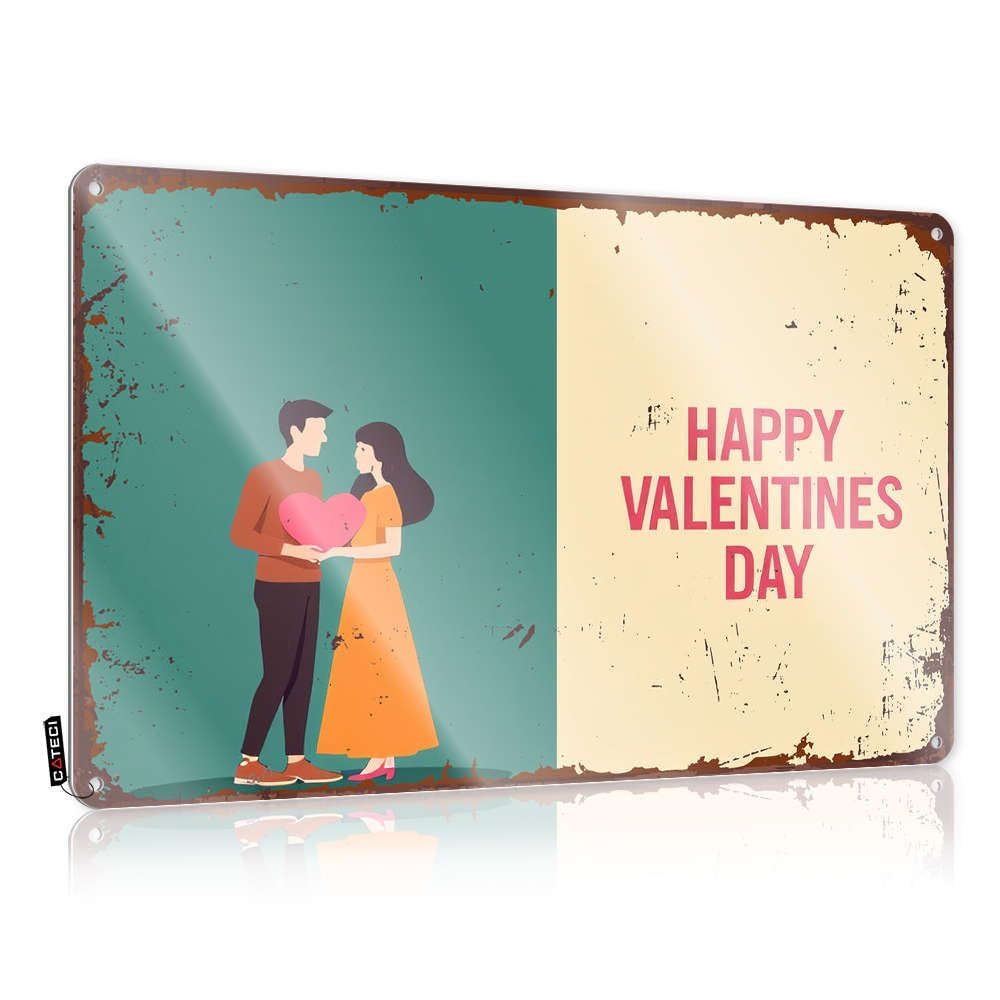 Plaques Door Ready To Hang - Happy Valentine's Day! Love Is In The Air Things For Playroom(20X30CM)