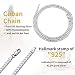 ChainsHouse 925 Silver Curb Link Chain Necklace for Men Women - 45cm...