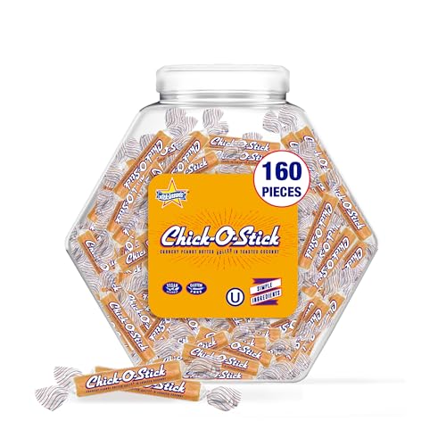 Atkinson's Chick-O-Stick Peanut Butter Coconut Fun Size 0.36oz 160ct Tub