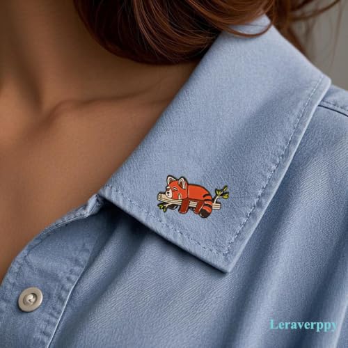 Image of Enamel Pin,Cute Red Panda Lapel Pin,Cartoon Animal Brooch,Gift For Teens Students Family Friends Partners,DIY Decor,Denim Jacket Canvas Bag Backpack Hat Shirt Collar Accessory