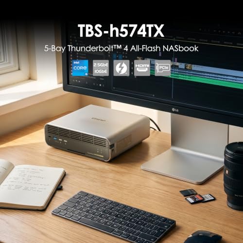 Image of QNAP TBS-h574TX-i5U-16G 5-Bay Portable Thunderbolt 4 All-Flash NASbook