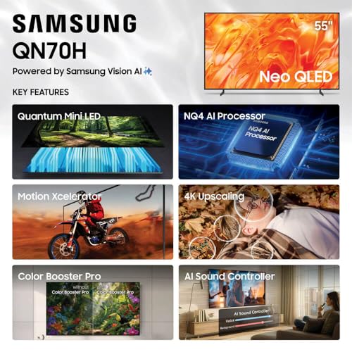 Image of Samsung QN55QN70H 55 inch Class QN70H Series 4K UHD Neo QLED Mini LED Smart TV