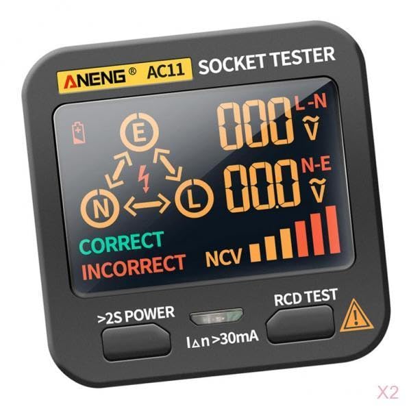 2x Smart Socket Tester Voltage Test Socket AU Plug Ground Zero Line-image-20