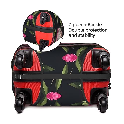 peony flowers blossom print Stylish Luggage Cover - Protect and Personalize Your Suitcase with TSA-Approved Cover,suitcase covers for luggage3