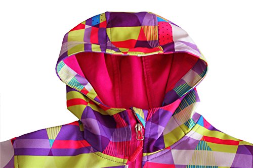 Hiheart Boys Girls Hooded Composite Mesh Jacket Windproof Softshell Windbreaker3