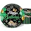 Black Green Birthday Plates