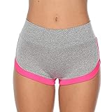 Fliegend Damen High Waist Leggings Kurze Sport Shorts Gefaltete Yoga Hosen Mit Taschen Push Up Fitnesshose Frauen Leggins Sporthose Laufen Workout Gym Shorts M - 2