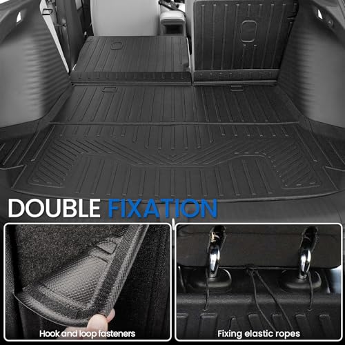 Image of Cargo Mat Backrest Mats for 2023-2025 2026 2027 Honda HR-V, All Weather TPE Backrest Mat Trunk Mat Cargo Liner Storage Mats Accessories for HRV