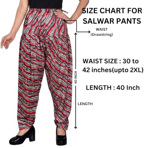 Image of FASHION GALLERY Women's Rayon Relaxed Fit Patiala Salwar with Full Length Drawstring Closure Type and Flexible Waist|Patiala Pant for Woman