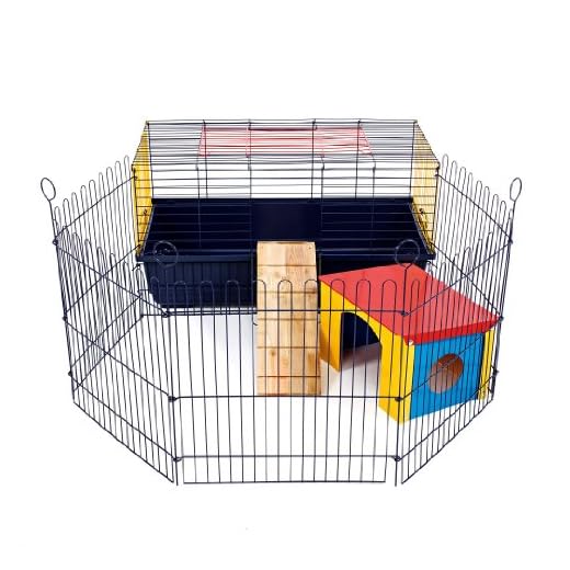 Little Friends Indoor Coniglio 80 Gabbia con Run: Ideale per Conigli e porcellini d' India
