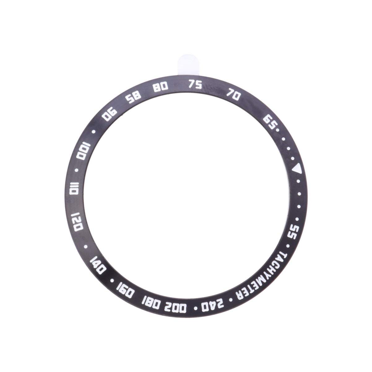 Hemobllo Watch Accessories Ring Accessories Bezel Ring Compatible with Galaxy Watch 46mm Anti Scratch Protection Case Cover Ring Compatible for S3 Frontier Watch (Black) Plated Bezel