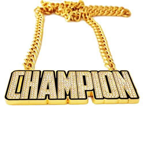Champion Chains MVP Medal Necklace - Fantasy Football Belt Trophy - Champ Award Winner Prize Trophy Necklace Team Football Soccer Baseball Basketball Softball (Champion Chain)