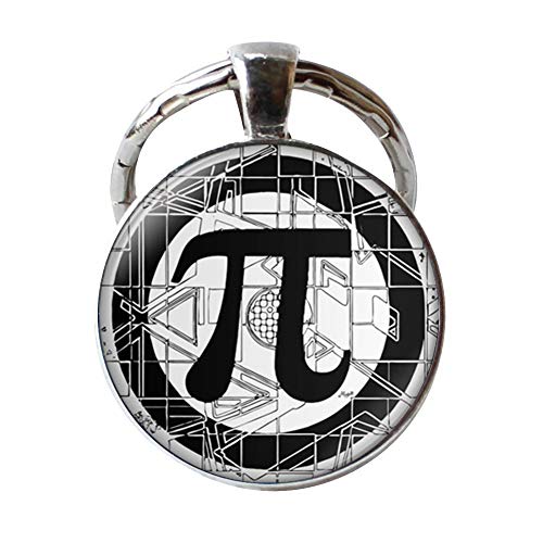 Pi Porte-clés mathématiques, mathématiques, chiffres de Pi, symbole pour Pi, enseignant de mathématiques, bijoux scientifiques, Pi Jewelry Cover