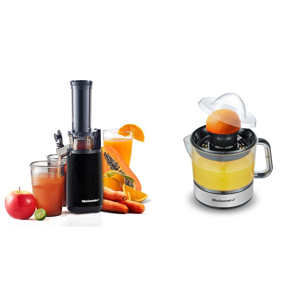 Amazon.com: Elite Gourmet Compact Masticating Slow Juicer, Cold