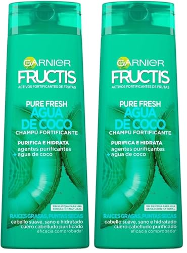 Garnier Fructis Pure Fresh Agua de Coco Champú Pelo Normal,