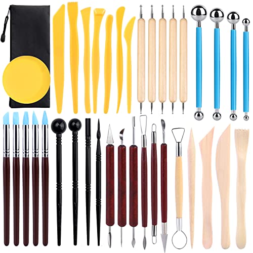 Joyzan Holz-Ton-Werkzeug Set – 10-teilig, Doppelseitig, Für Töpfern, Modellieren & Skulptur – Für Anfänger, Profis & Kinder