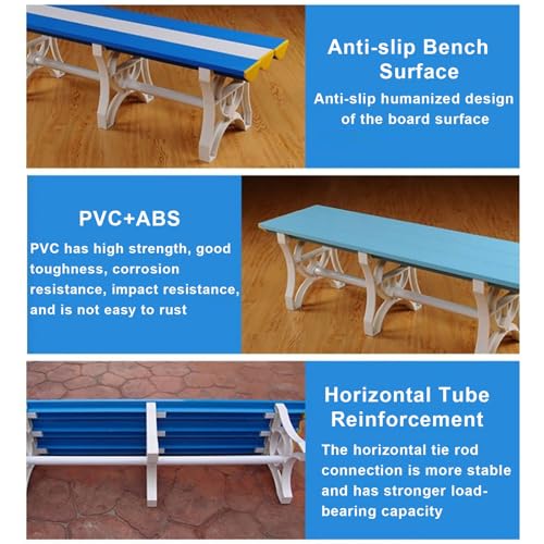 Banco impermeable para gimnasio con soporte de 500 kg en plástico ABS 5
