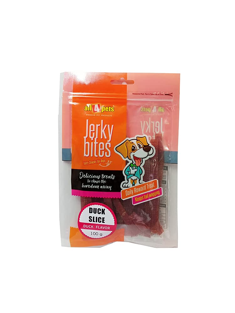 All4pets Jerky Bites – Duck Slice Snacks for Dogs -100g (B09HQZ7B8Q) Amazon Price History, Amazon Price Tracker