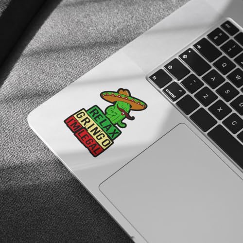 Image of 3 Pcs Relax Gringo Im Legal Sticker, Green, Vinyl, Modern, Square, Cartoon, Waterproof, UV Resistant, Removable, Fade Resistant, Stickers