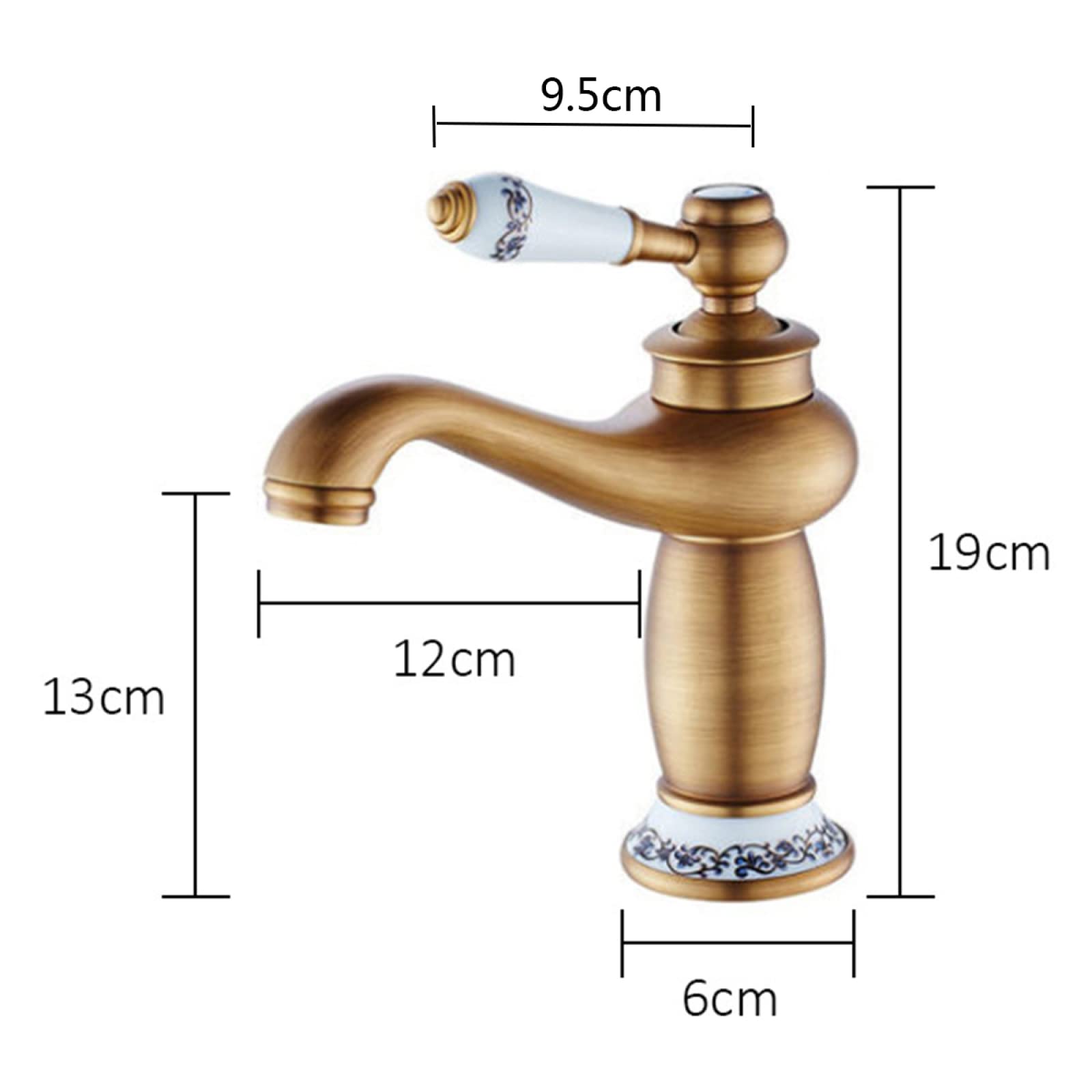 GaRcan Waschtischarmatur Mit Herausziehbarer Brause – Einhebel, Messing, Gold, 2 Strahlarten