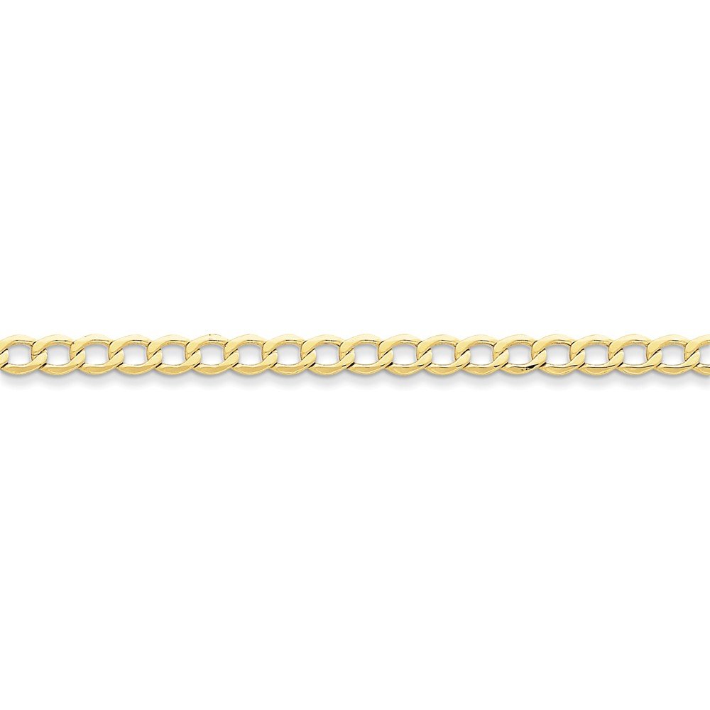 Shirin Diamond Center 10k 5.25mm Semi-Solid Curb Link Chain 16 Inches