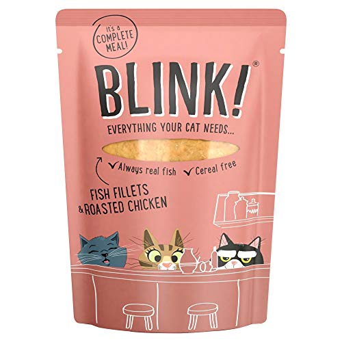 Blink Fish Fillets & Roasted Chicken Complete Cat Food Pouch, 85g