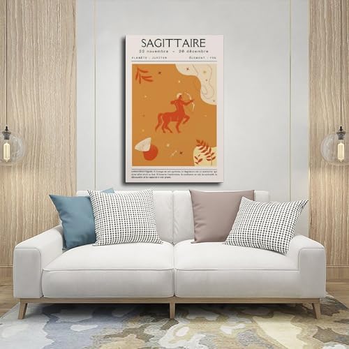 Poster astrologique Sagittaire toile cadeau d'anniversaire idéal 40x61cm - 5