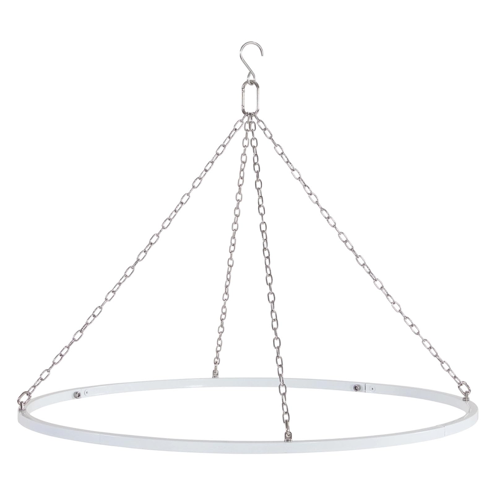 24 Inches White Finish Ceiling Drapes Hanging Set Wedding Canopy Hoop Metal Hardware for Draping Fabric Ceiling Decors Drapery Hanging Hoop