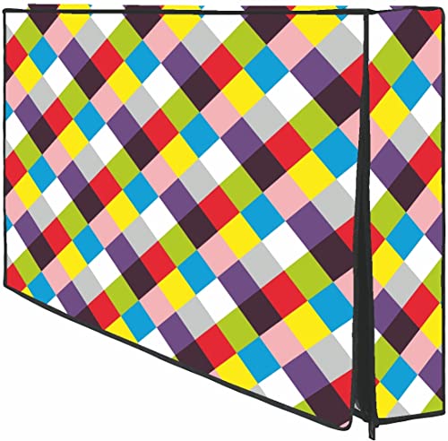 Image of WACKY 32 Inch Smart LED TV Cover PVC Waterproof Printed With Transparent Polythene Layer Compatible for Sony, Mi, Kodak Smart LED TV