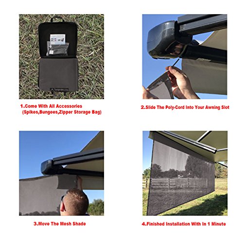 Image of RV Awning Mesh Sun Shade Screen for Motorhome Camper Trailer Sunshade