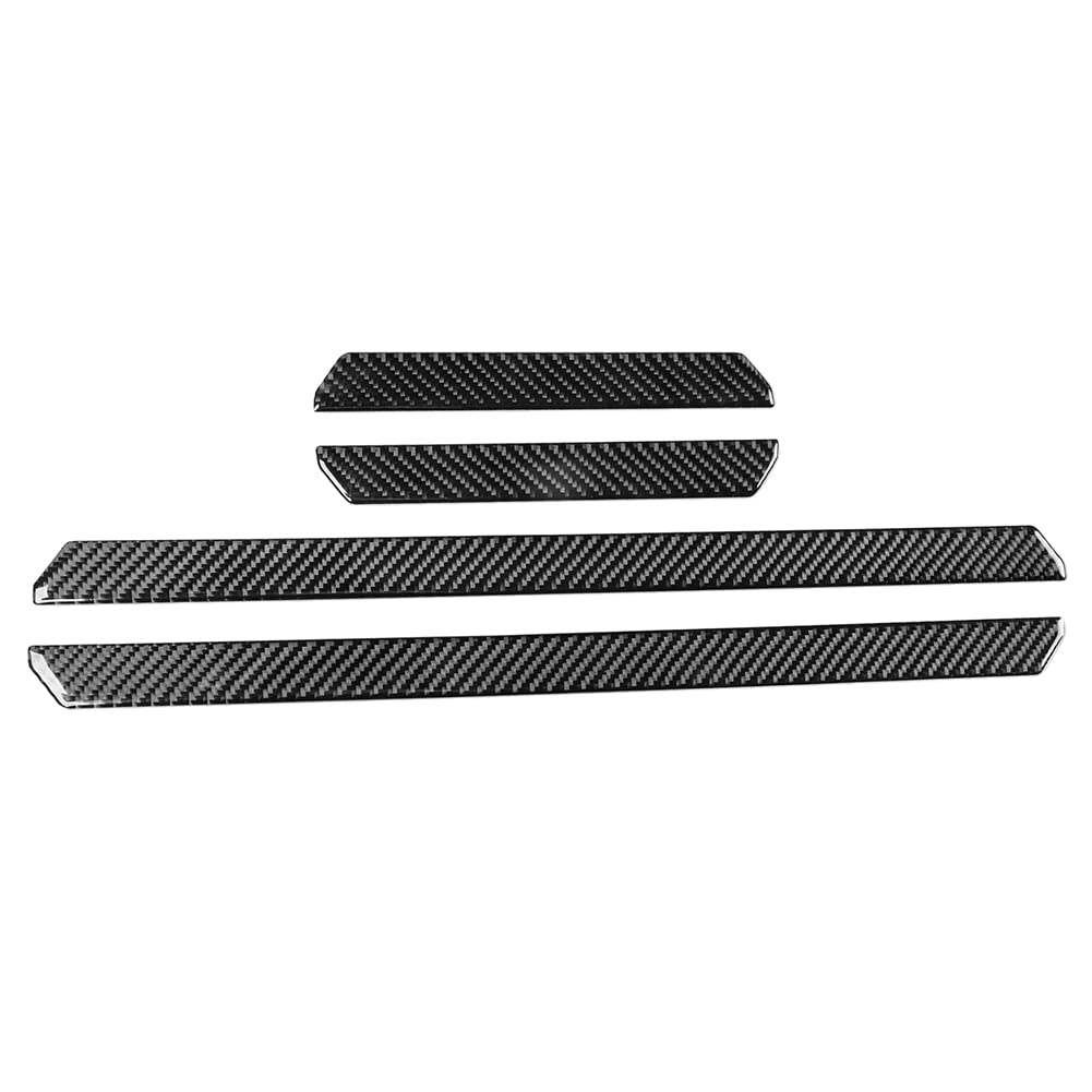 FSFY 4PCS Car Door Sill Protector, Automotive Door Sill Scuff Plate Film Carbon Fiber Black for VW Golf 8 MK8 2021-2023
