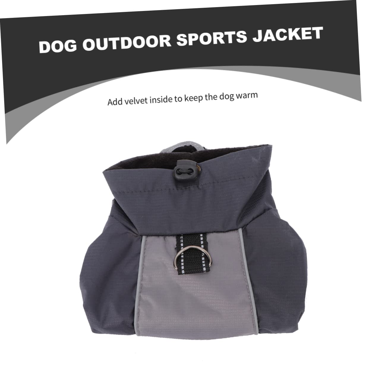 POPETPOP Hundemantel für Große Hunde mit Verstellbarem Geschirr Warmes Polyester Winterjacke für Hunde bei Regen und Outdoor Fotos in Schwarz XXXL