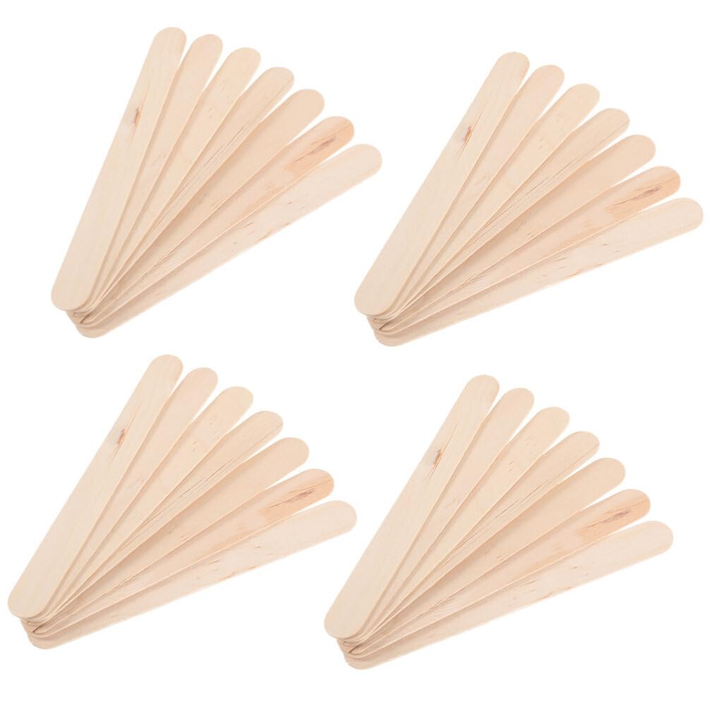 EXCEART 10paquetes Palos De Madera Redondos Para Helados Material Natural Para Manualidades y Cocina Resistentes y Reutilizables