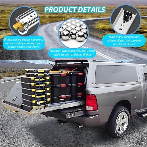 1 Pair Heavy Duty Drawer Slides 10in 20in 50in 60in 80in Side Mount Rails Track Ball Bearing Rails Full Extension 500lb Load Capacity Runners(62 inch)