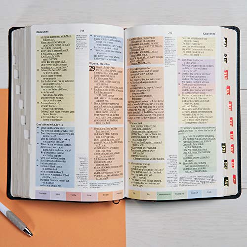 Image of CSB Rainbow Study Bible, Black /Tan LeatherTouch, Indexed