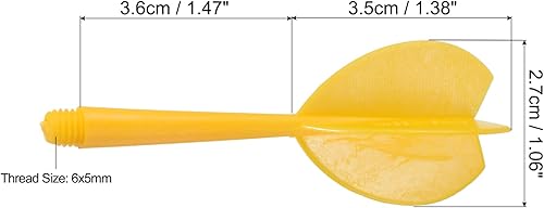 Miniatura 7 de PATIKIL Eje de dardos y vuelo integrados, paquete de dardos de plástico ligero