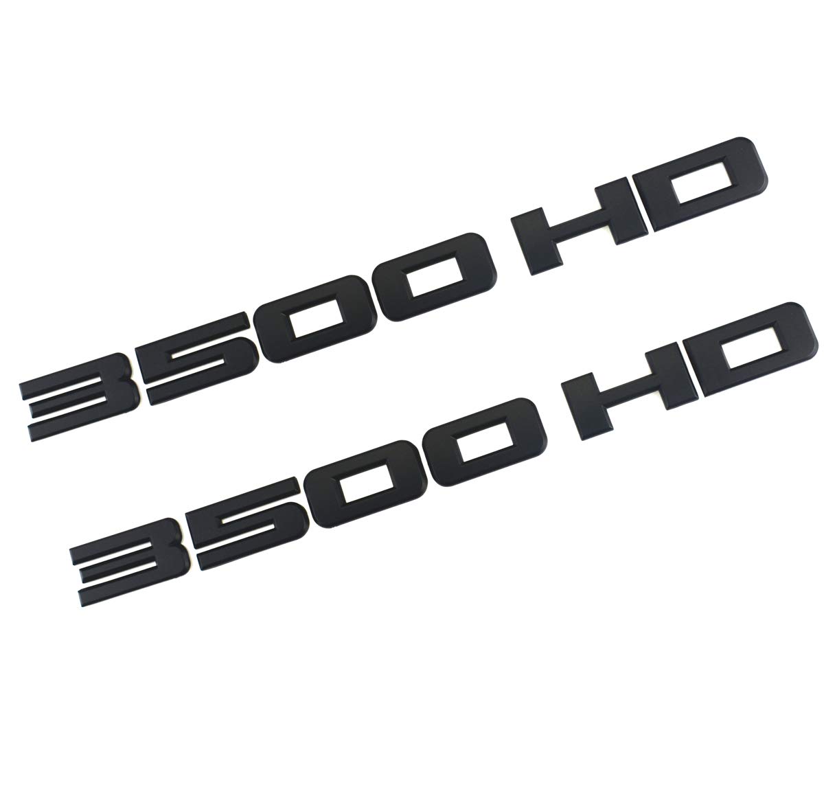 2pcs Matte Black 3500HD 3500 HD Nameplates Emblems Badges Plastic for Gm Silverado Sierra (Matte Black)