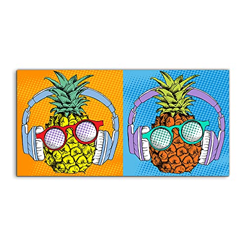 Image sur verre 140x70cm art murale trempé pour déco murale tendance pineapple poster