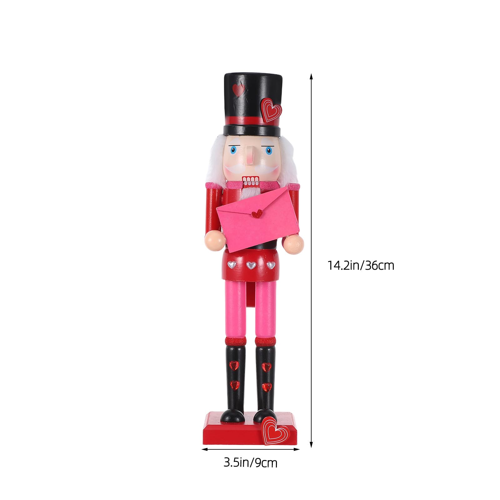 Beaupretty 2 Piezas Cascanueces Navideño de Madera Rojo 36cm para Mesa