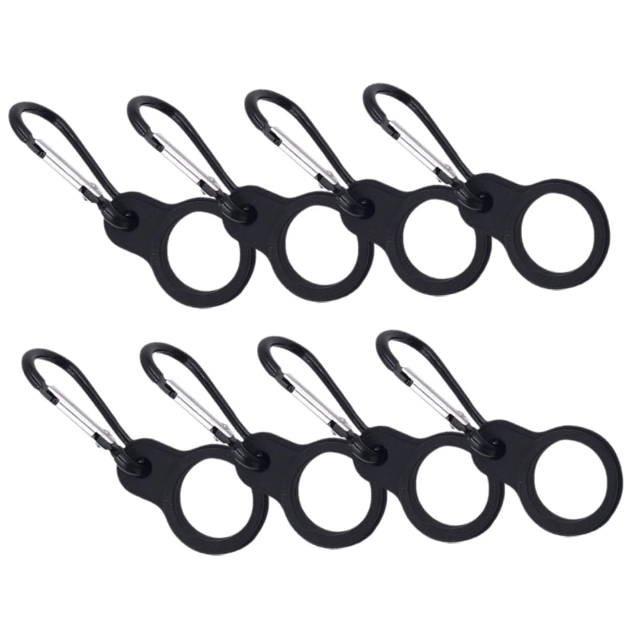 TOYANDONA Wasserkocher-aufhänger Wasserflasche Haken Fitnessstudio Sport Träger Groß Flaschenregal Flaschenschnalle Aus Metall Flaschenclip Für Draußen Kieselgel Schwarz