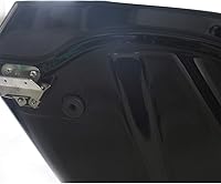 Vista 6 de ZXMOTO Vivid Black 4" 2-into-1 Left Side No Cutout Extended Stretched Saddlebags with Lids Fits For 1993-2013 HD Touring Models, Road King, Road