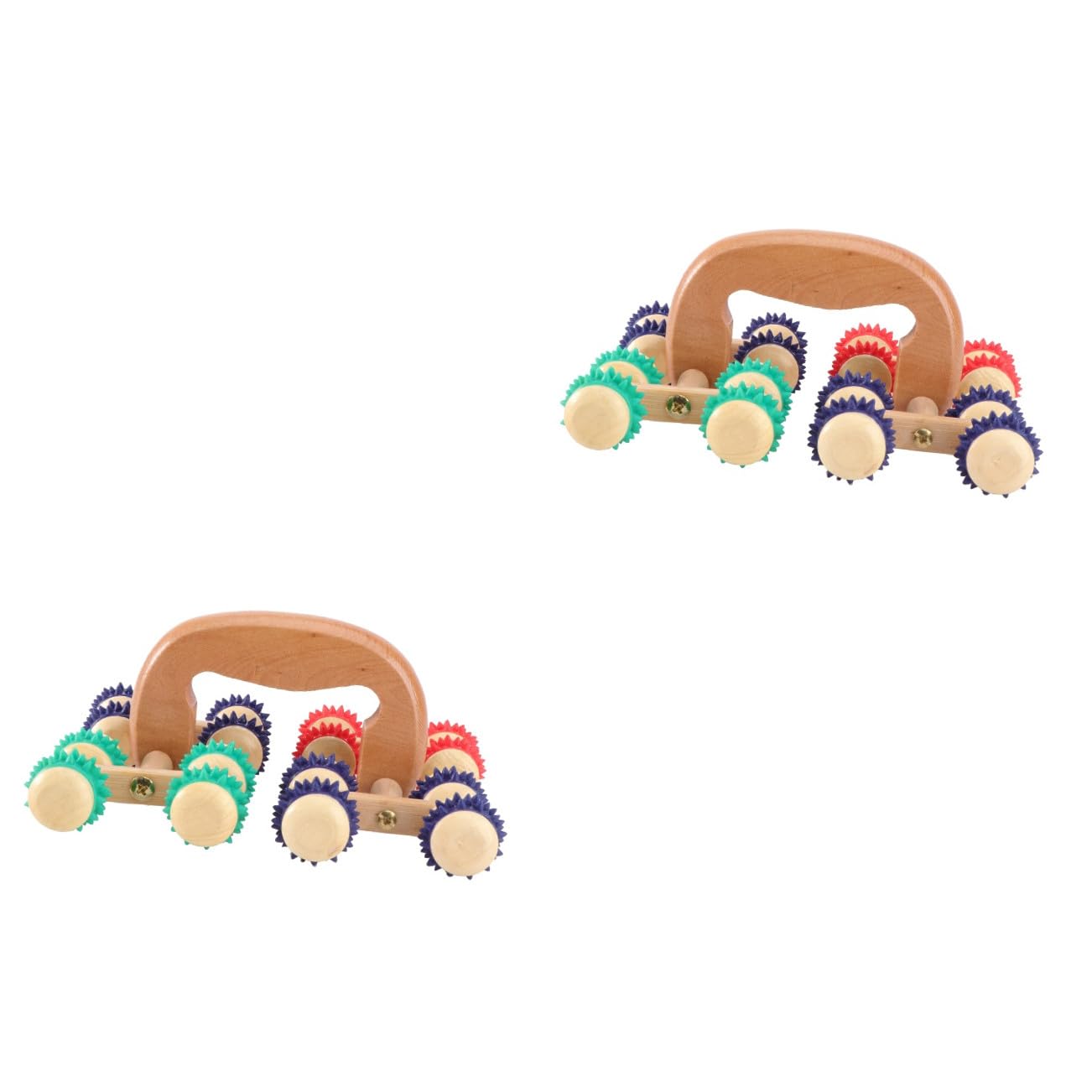 Healvian 2stücke Tragbarer Körperroller- Für Entspannung Ergonomisches Design Handheld Massagegerät Für Rücken Beine Und Nacken Massagewerkzeug Für Zuhause Und Unterwegs