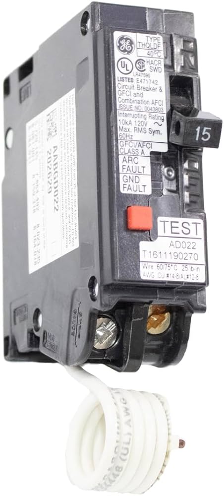 GE THQL1115DF Single-Pole Dual Function Plug-in Afci/Gfci Circuit