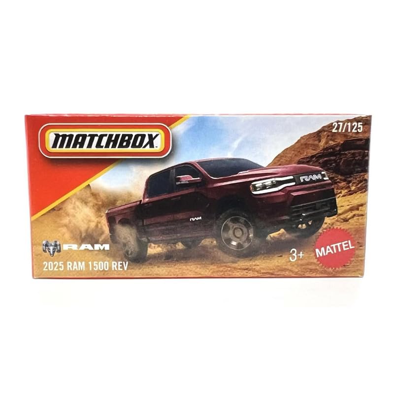Image of Hot Wheels 2025 Match Box 2025 Ram 1500 Rev for 3 Years & Above 27 /125 (Red)