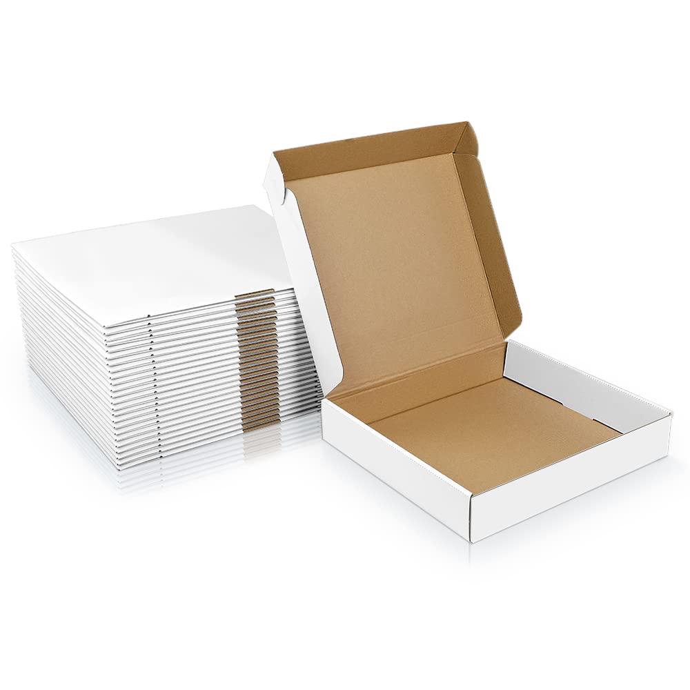 Shipping Boxes 11x8x2, KAMOTA 25 PACK White Corrugated Cardboard Mailer Boxes, Medium Mailing Boxes for Packaging, Packaging Boxes For Medium Business