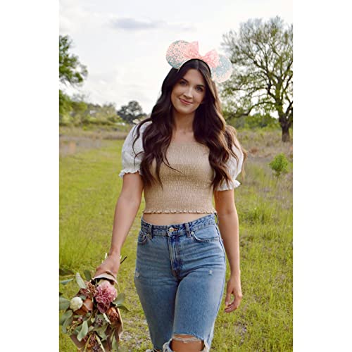 Image of DRESHOW Mouse Ears Bow Headbands Glitter Party Decoration Cosplay Costume for Women