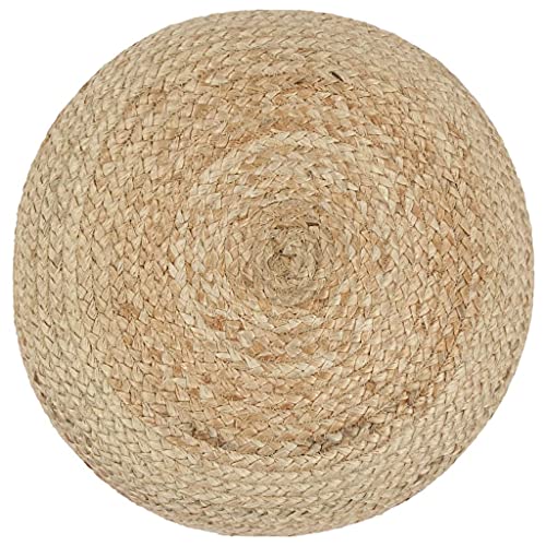 Eleganz Puf hecho a mano de yute 45 x 30 cm - Futón ecológico para salón y balcón, asiento cómodo para espacios pequeños, fibras naturales y duradero